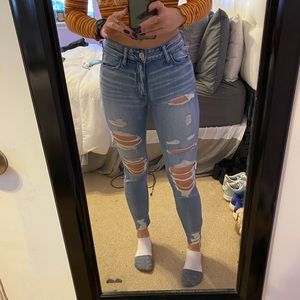 American Eagle ripped jeans